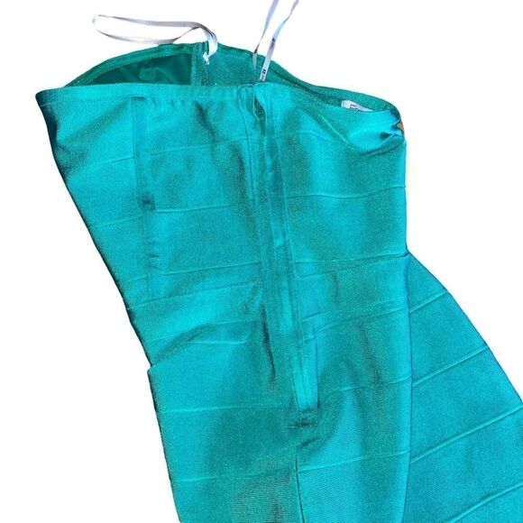 NWT Forever 21 Kelly Green Sleeveless Bandage Tube Mini Dress - Picture 6 of 10